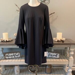 Calvin Klein Charcoal Grey Long Sleeve Dress